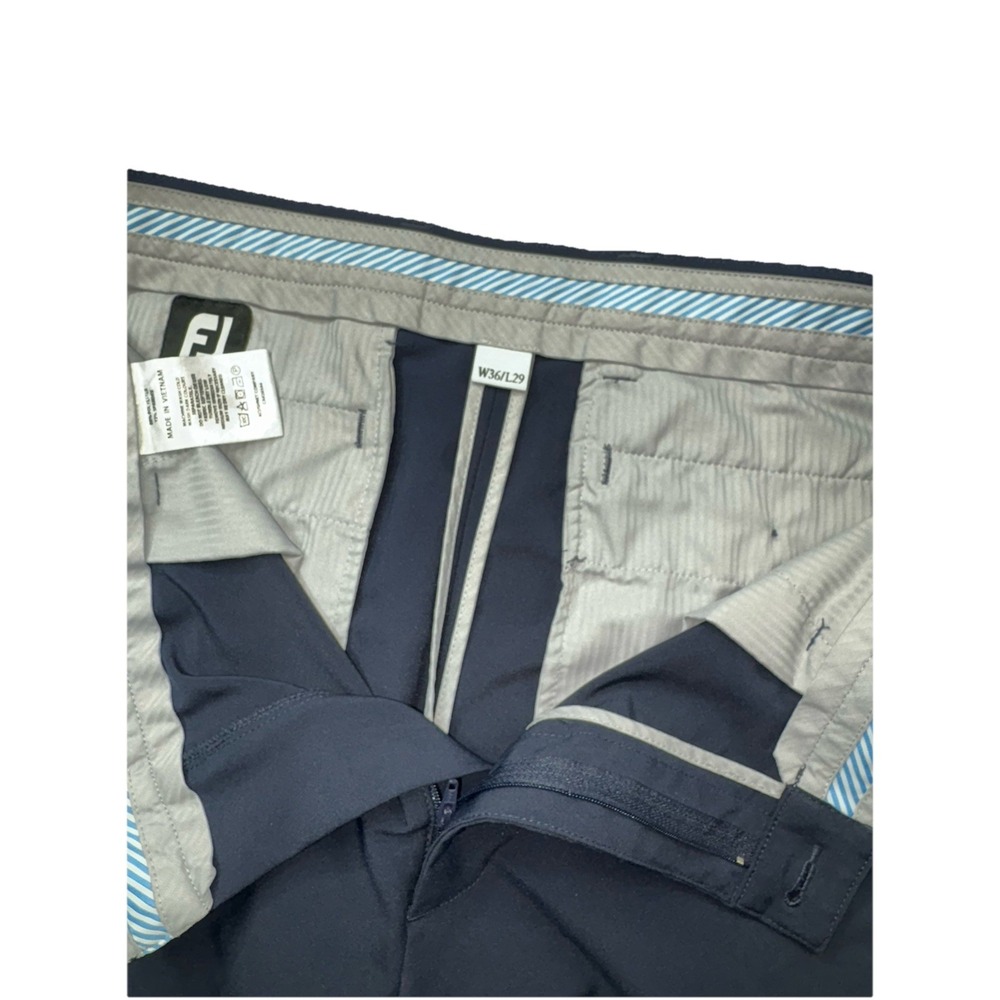 Footjoy‎ Pants Mens 36x29 Blue Athletic Fit Navy Blue Performance Stretch Golf - Picture 6 of 12